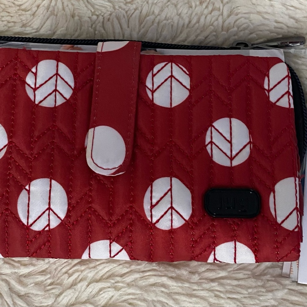 Lug Tram Wallet NWT Crimson large dot